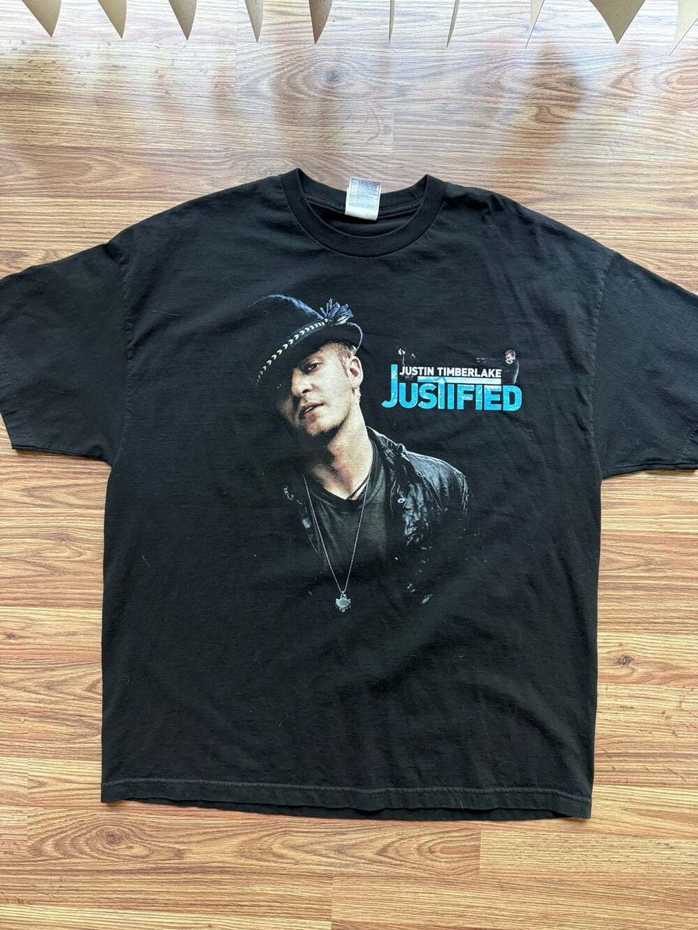 Vintage 2003 Justin Timberlake Justified Tour Concert T-Shirt Black 2XL
